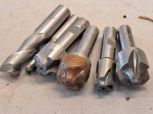 lot 239 image: Lot of (6) Assorted Milling Bits - Counter Bores  Cutters - 14, 18, 316x78x516x12, 816Rx12, 58