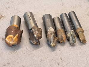 lot 244 image: Lot of (6) Assorted Milling Bits - Countersink  Cutters