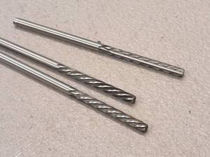 lot 251 image: Lot of (3) 316 End Mill Single Flute Spiral Bits  Assorted