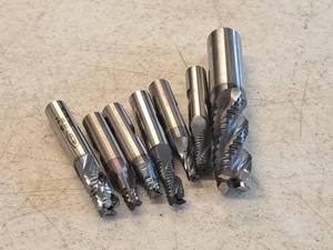 lot 270 image: Lot of (7) End Mill Cutting Bits  Assorted