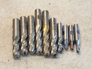 lot 260 image: Lot of (10) Weldon Uni Lead Roughing End Mill Bits  Assorted