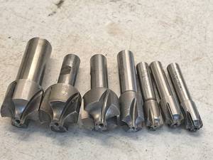 lot 259 image: Lot of (7) Weldon Corner Rounding End Mill Bits  Assorted