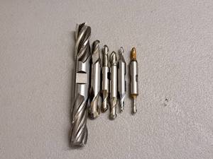 lot 290 image: Lot of (6) End Mill Bits  Assorted  Various Sizes and Dimensions