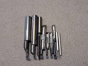 lot 296 image: Lot of (9) Right-Hand Machining Boring Bits  Assorted  Various Sizes and Dimensions