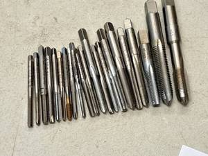 lot 309 image: Lot of (21) Threaded Taps  Assorted  Various Sizes and Dimensions