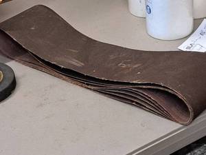 lot 347 image: Lot of (5) Resin Bond Cloth Sanding Belts 6x48