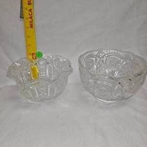 lot 1 image: Leaded Glass Bowls
