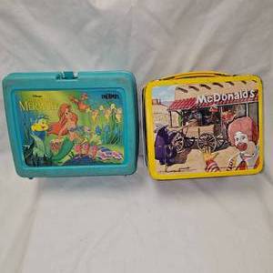 Original 1982 Ronald McDonald Lunch Box with Aladin Thermos, The Little Mermaid Lunch Box,Box Only, No Thermos