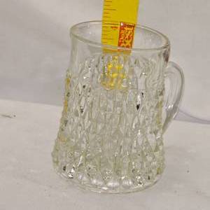 lot 31 image: Indiana Glass Co Diamond Point 8 oz Beer Stein, Tankard Syle