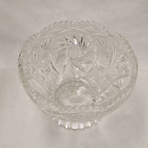 lot 35 image: Vintage Waterford Designed Bohemian Crystal Pedestal Bowl, 6 Diameter