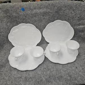 lot 66 image: Grape Harvest By Indiana Glass , 8 Piece Luncheon Set