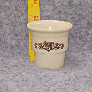 lot 69 image: Pfaltzgraff Village Stoneware Hurricane Lamp Pot