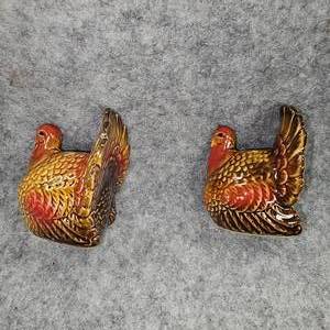 lot 76 image: Murano Art Paperweight, Classic Ceramic Turkey Thanksgiving Set