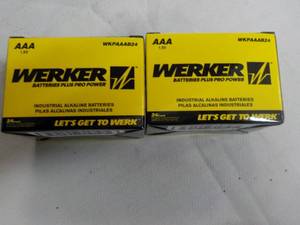 lot 66 image: 2 ct AAA Werker Batteries - 48 tota...