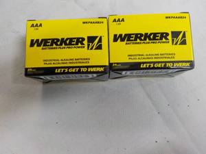 lot 67 image: 2 ct AAA Werker Batteries - 48 tota...