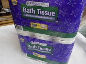 lot 128 image: 24 rolls Pasque 2 ply Toilet Bath T...