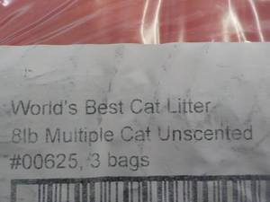 lot 133 image: 3 ct 8 lb. Bags Worlds Best Cat Li...