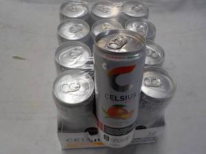 lot 228 image: 12 pack Celsius Non Carbonated Peac...