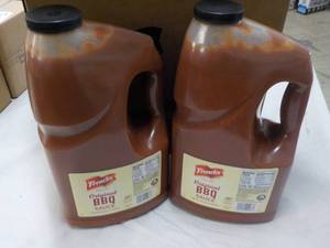 lot 239 image: 2 Gallon Jugs Frenchs BBQ Sauce...