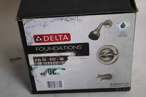 lot 5 image: Delta Foundations B114900C-SS Bathroom Tub and Shower Faucet Set