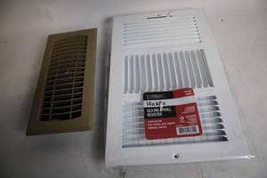 lot 6 image: Set of 2 Ceiling and Wall Registers 14in x 8in and 12in