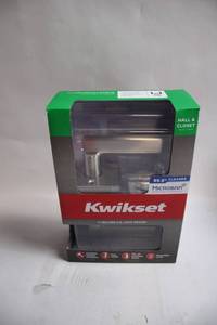 lot 41 image: Kwikset Hall & Closet Door Lever with Microban Antimicrobial Protection