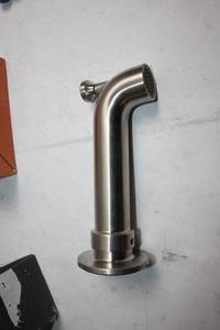 lot 74 image: Stainless Steel Industrial Pipe with Flange End