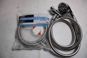 lot 81 image: Universal Dishwasher Supply Line 5 ft with Hose and Fittings