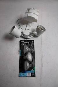 lot 84 image: LED Security Light Fixture with Bulbs Included