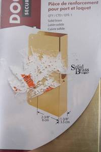 lot 88 image: Solid Brass Door Reinforcer and 9-inch Carbide Saw Blade
