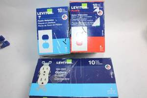 lot 102 image: Lot of Leviton Outlet and Wall Plates Set of 30