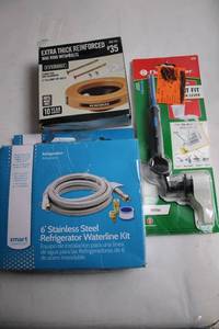 lot 103 image: Plumbing Installation Set Waterline Kit, Flush Lever, and Wax Ring