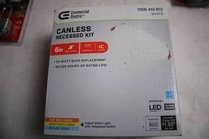lot 109 image: Commercial Electric 6in Canless Recessed Lighting Kit