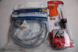 lot 117 image: GE 3-Wire Dryer Power Cord and Weller Soldering Iron Set