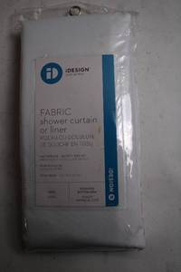 lot 156 image: iDesign Fabric Shower Curtain Liner 72x84 in Polyester Waterproof