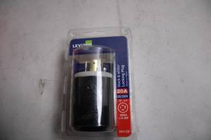 lot 159 image: Leviton Black & White Locking Plug 20A 250V NEMA L14-20P