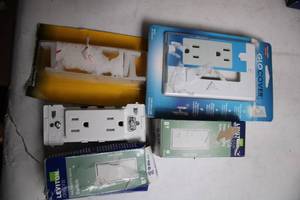 lot 164 image: Collection of Electrical Switches and Outlet Covers - Various Brands