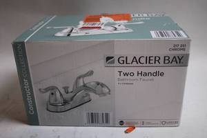 lot 169 image: Glacier Bay Two Handle Bathroom Faucet 4 in. Centerset Chrome