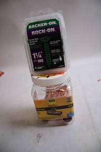 lot 177 image: ProPress 34 Inch Tee Fittings Pack of 5 and Backer-On Rock-On Screws