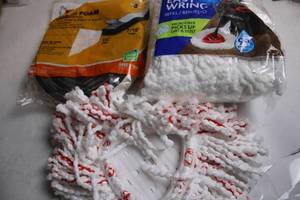 lot 182 image: Set of Microfiber Mop Head Refills and Rubber Foam Weather Stripping