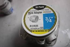 lot 199 image: 35 Pack of 34 PVC Schedule 40 Male Adapters