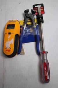 lot 212 image: Set of Hand Tools with Husky Screwdriver, Pipe Cutter, and Electronic Device