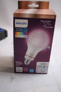lot 218 image: Philips Wiz Connected Smart Wi-Fi LED Light Bulb - Full Color