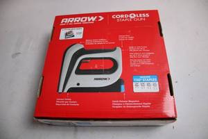 lot 231 image: Arrow Cordless Staple Gun with Charger and Li-Ion Battery