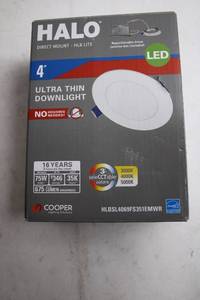 lot 232 image: Halo 4 Ultra Thin LED Downlight with Selectable Colors