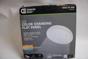 lot 237 image: Commercial Electric LED Color Changing Flat Panel Light