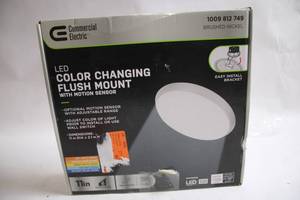 lot 258 image: LED Color Changing Flush Mount with Motion Sensor