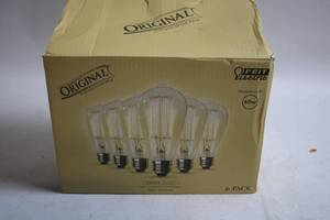 lot 265 image: 6-Pack of Feit Electric Original Vintage Style 60W Incandescent Bulbs
