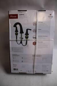lot 267 image: Pfister Ladera Matte Black Bathroom Faucet Set