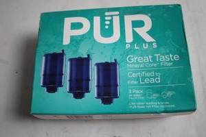 lot 282 image: PUR Plus Mineral Core Faucet Filters 3-Pack